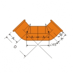 雙45° 彎頭
